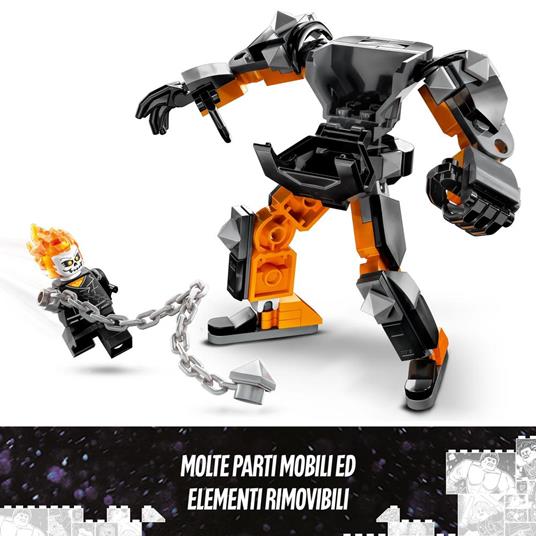 LEGO Marvel 76245 Mech e Moto di Ghost Rider, Giocattolo con Action Figure Snodabile di Supereroe, Idea Regalo per Bambini 7+ - 4