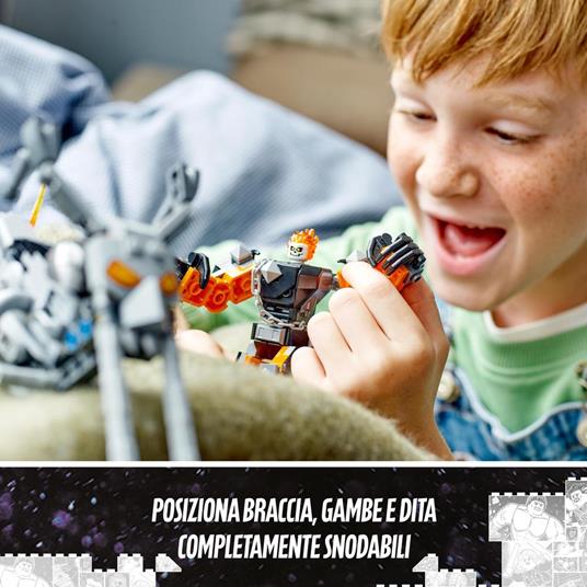 LEGO Marvel 76245 Mech e Moto di Ghost Rider, Giocattolo con Action Figure Snodabile di Supereroe, Idea Regalo per Bambini 7+ - 5