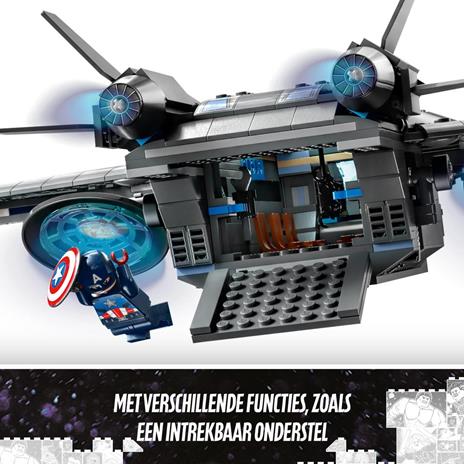 LEGO Marvel 76248 Il Quinjet degli Avengers, Astronave Giocattolo con le Minifigure di Thor e Iron Man, Saga dell'Infinito - 5