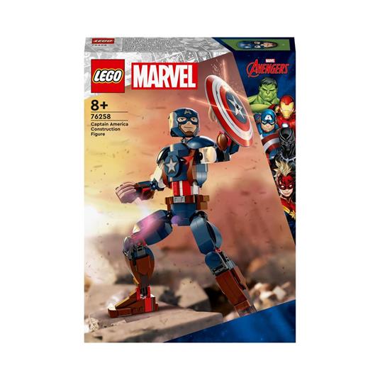 LEGO Marvel 76258 Personaggio di Captain America, Gioco da Costruire per Bambini con Scudo, Collezione Supereroi Avengers - LEGO - Marvel - TV & Movies - Giocattoli | IBS