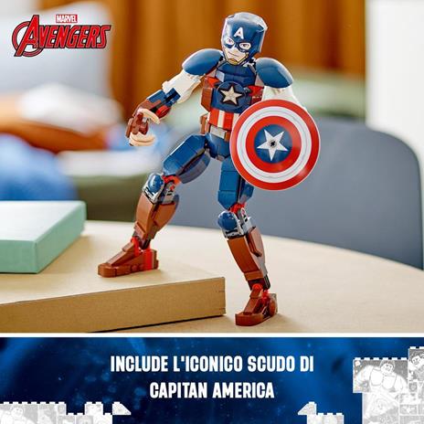 LEGO Marvel 76258 Personaggio di Captain America, Gioco da Costruire per Bambini con Scudo, Collezione Supereroi Avengers - 3