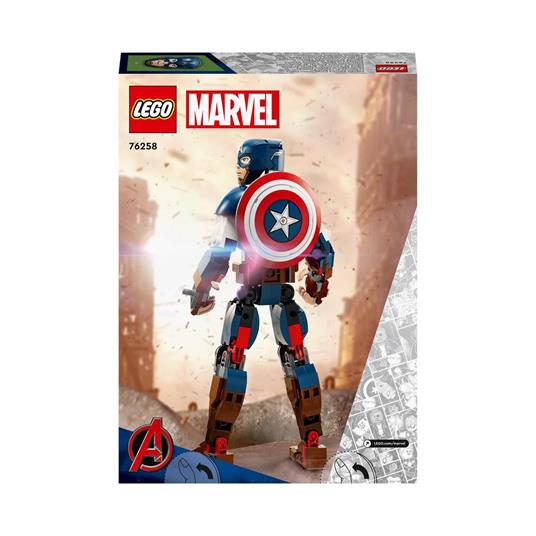 LEGO Marvel 76258 Personaggio di Captain America, Gioco da Costruire per Bambini con Scudo, Collezione Supereroi Avengers - 9