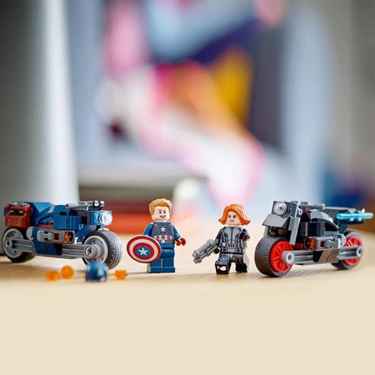 LEGO Marvel 76260 Motociclette di Black Widow e Captain America, Set Avengers Age of Ultron con 2 Supereroi e Moto Giocattolo - 6
