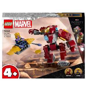 Giocattolo LEGO Marvel 76263 Iron Man Hulkbuster vs. Thanos Gioco per Bambini 4+ Anni Action Figure con Aereo Giocattolo e 2 Minifigure LEGO