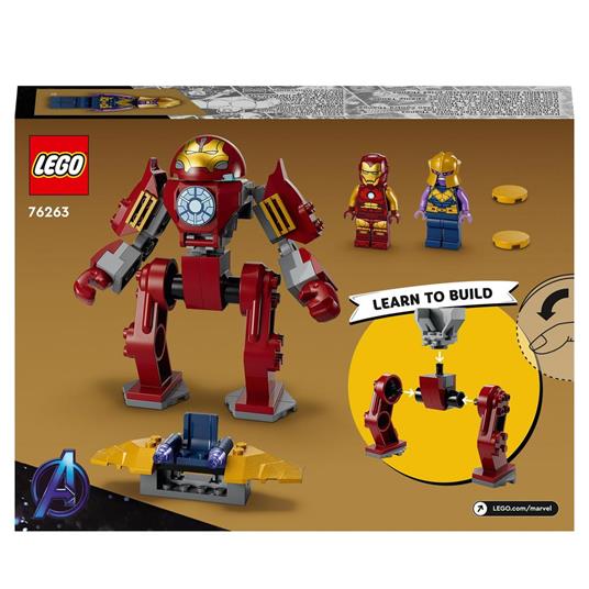 LEGO Marvel 76263 Iron Man Hulkbuster vs. Thanos Gioco per Bambini 4+ Anni Action Figure con Aereo Giocattolo e 2 Minifigure - 8