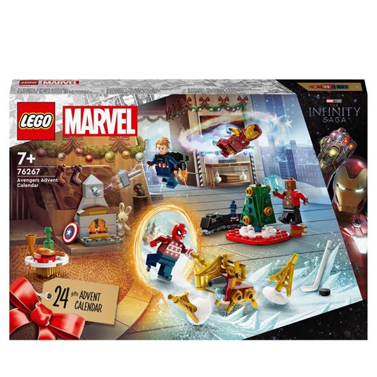 LEGO Marvel 76267 Calendario dellAvvento degli Avengers 2023 con 24 Regali da Supereroi, Regalo di Natale per Bambini
