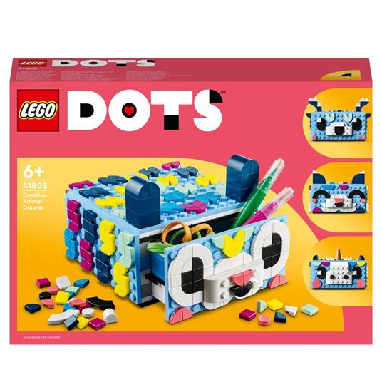 LEGO DOTS 41805 Cassetto degli Animali Creativi, Set Mosaico Portagioie e  Tessere Colorate, Giochi per Bambini, Kit Fai da Te - LEGO - DOTs - Set  mattoncini - Giocattoli