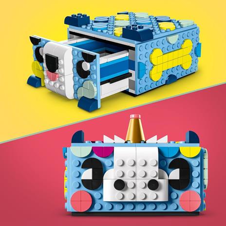 LEGO DOTS 41805 Cassetto degli Animali Creativi, Set Mosaico Portagioie e Tessere Colorate, Giochi per Bambini, Kit Fai da Te - 5