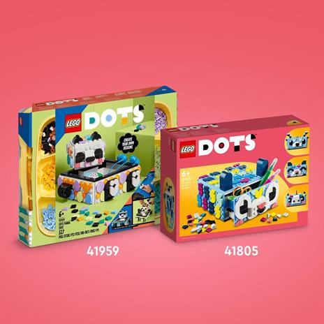 LEGO DOTS 41805 Cassetto degli Animali Creativi, Set Mosaico Portagioie e Tessere Colorate, Giochi per Bambini, Kit Fai da Te - 6