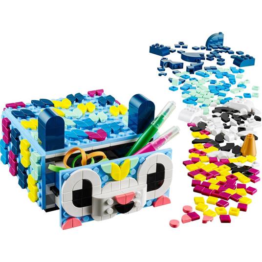 LEGO DOTS 41805 Cassetto degli Animali Creativi, Set Mosaico Portagioie e Tessere Colorate, Giochi per Bambini, Kit Fai da Te - 7