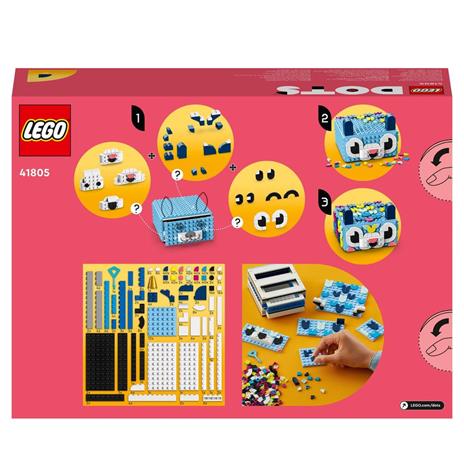 LEGO DOTS 41805 Cassetto degli Animali Creativi, Set Mosaico Portagioie e Tessere Colorate, Giochi per Bambini, Kit Fai da Te - 8