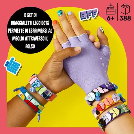 LEGO DOTS 41807 Megapack Designer di Braccialetti 5in1, Creare Gioielli con Colori Cosmici ed Estivi, Bracciale dell'Amicizia - 3