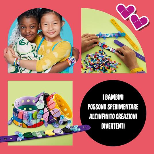 LEGO DOTS 41807 Megapack Designer di Braccialetti 5in1, Creare Gioielli con Colori Cosmici ed Estivi, Bracciale dell'Amicizia - 5
