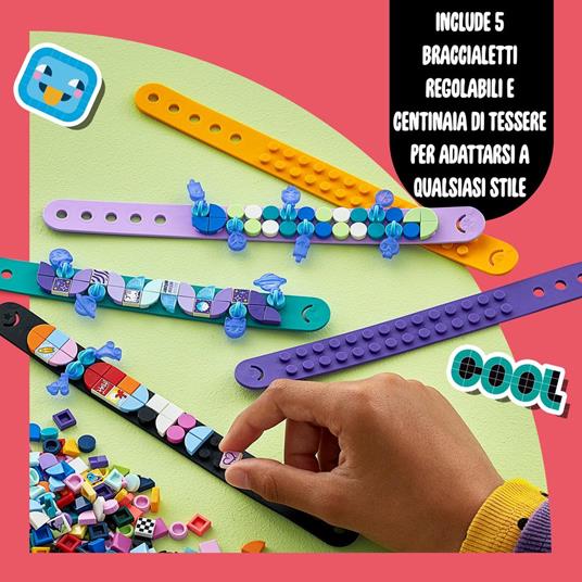 LEGO DOTS 41807 Megapack Designer di Braccialetti 5in1, Creare Gioielli con Colori Cosmici ed Estivi, Bracciale dell'Amicizia - 8