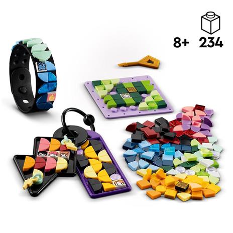 LEGO DOTS 41808 Pack Accessori Hogwarts, Kit Fai da Te Tema Harry Potter per Creare Braccialetti Toppa da Cucire e 2 Bag Tag - 3
