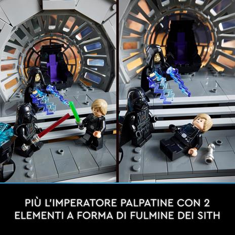 LEGO 75352 Star Wars Diorama Sala del Trono dell’Imperatore, Set Duello Spade Laser, 40° Anniversario del Ritorno dello Jedi - 11