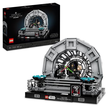LEGO 75352 Star Wars Diorama Sala del Trono dell’Imperatore, Set Duello Spade Laser, 40° Anniversario del Ritorno dello Jedi - 6