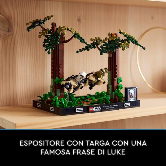 LEGO 75353 Star Wars Diorama Inseguimento con lo Speeder su Endor con Luke Skywalker, Principessa Leia e Scout Trooper - 13
