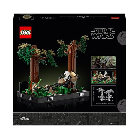 LEGO 75353 Star Wars Diorama Inseguimento con lo Speeder su Endor con Luke Skywalker, Principessa Leia e Scout Trooper - 15