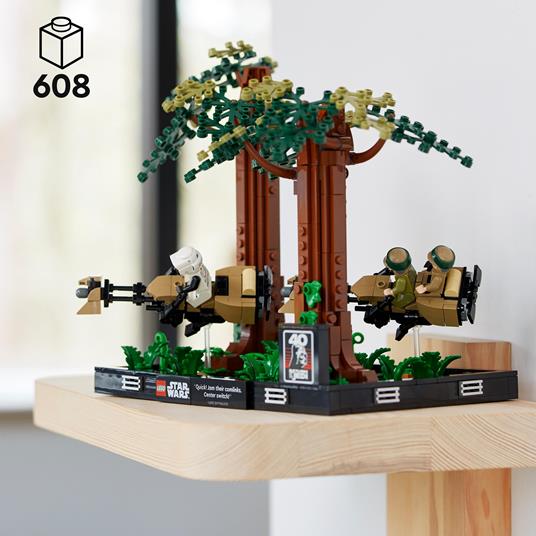 LEGO 75353 Star Wars Diorama Inseguimento con lo Speeder su Endor con Luke Skywalker, Principessa Leia e Scout Trooper - 2