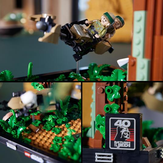 LEGO 75353 Star Wars Diorama Inseguimento con lo Speeder su Endor con Luke Skywalker, Principessa Leia e Scout Trooper - 3