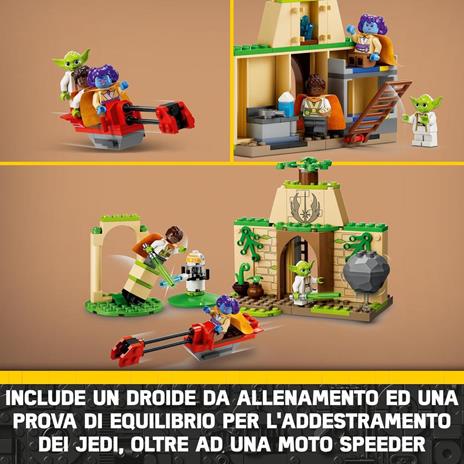 LEGO Star Wars 75358 Tempio Jedi su Tenoo con Maestro Yoda Spade Laser Giocattolo Droide e Speeder Bike Giochi Bambini 4+ - 3