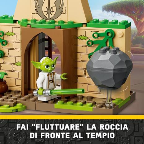 LEGO Star Wars 75358 Tempio Jedi su Tenoo con Maestro Yoda Spade Laser Giocattolo Droide e Speeder Bike Giochi Bambini 4+ - 4