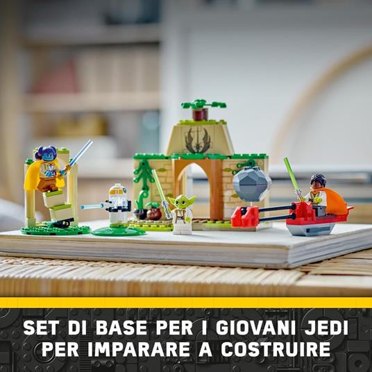 LEGO Star Wars 75358 Tempio Jedi su Tenoo con Maestro Yoda Spade Laser Giocattolo Droide e Speeder Bike Giochi Bambini 4+ - 6
