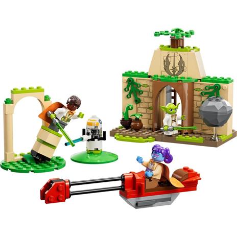 LEGO Star Wars 75358 Tempio Jedi su Tenoo con Maestro Yoda Spade Laser Giocattolo Droide e Speeder Bike Giochi Bambini 4+ - 7