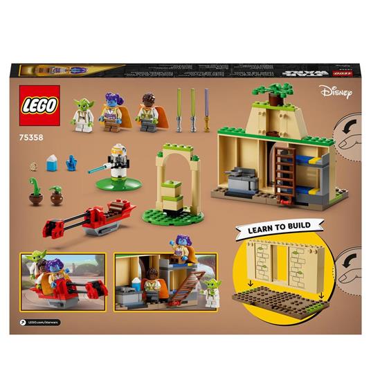 LEGO Star Wars 75358 Tempio Jedi su Tenoo con Maestro Yoda Spade Laser Giocattolo Droide e Speeder Bike Giochi Bambini 4+ - 8