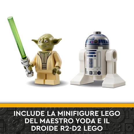 LEGO Star Wars 75360 Jedi Starfighter di Yoda, Veicolo Giocattolo da The Clone Wars, Minifigure di Yoda, Spada Laser e R2-D2 - 6