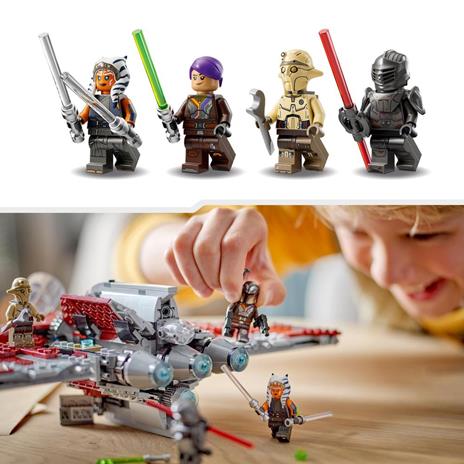 LEGO Star Wars 75362 Shuttle Jedi T-6 di Ahsoka Tano, Astronave Giocattolo con 4 Minifigure, Regalo della Serie Ahsoka - 6