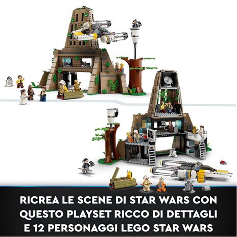 LEGO 75365 Star Wars: A New Hope Base Ribelle su Yavin 4 con 10 Minifigure, 2 Droidi, Starfighter Y-wing e Sala Comando - 3