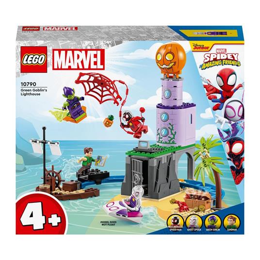 LEGO Marvel 10790 Team Spidey al Faro del Goblin, Giochi per Bambini dai 4  Anni in su, Serie Spidey e i Suoi Fantastici Amici