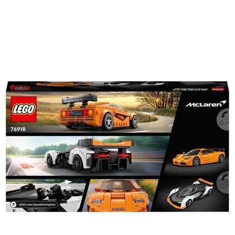 LEGO Speed Champions 76918 McLaren Solus GT & McLaren F1 LM, 2 Modellini di Auto da Costruire, Kit Macchine Giocattolo 2023 - 8