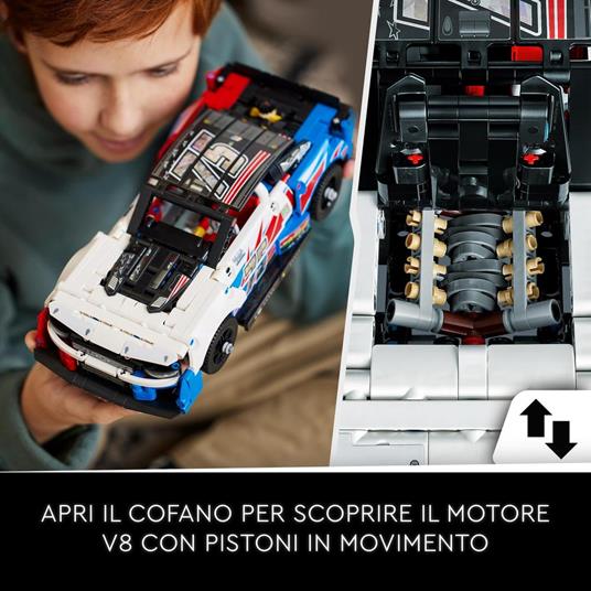 LEGO Technic 42153 NASCAR Next Gen Chevrolet Camaro ZL1 Modellino di Auto da Costruire Kit Macchina Giocattolo da Collezione - 4