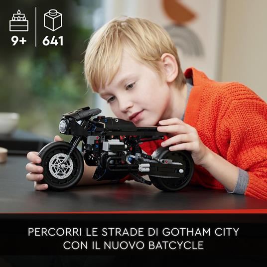 LEGO Technic 42155 THE BATMAN – BATCYCLE, Moto Giocattolo da Collezione, Modellino Motocicletta del Supereroe, Film del 2022 - 2
