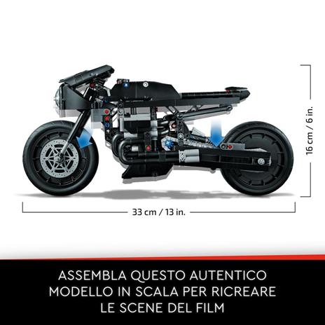 LEGO Technic 42155 THE BATMAN – BATCYCLE, Moto Giocattolo da Collezione, Modellino Motocicletta del Supereroe, Film del 2022 - 5