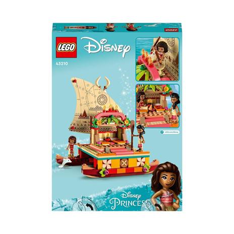 LEGO Disney Princess 43210 La Barca a Vela di Vaiana con Mini Bamboline e Delfino Giocattolo Creativo per Bambine e Bambini - 8