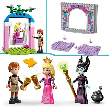 LEGO Disney Princess 43211 Il Castello di Aurora, Giocattolo 4+ con la Bella Addormentata, il Principe Filippo e Malefica - 5