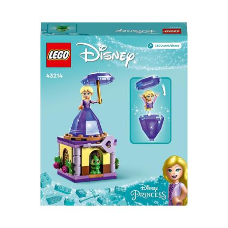 LEGO Disney Princess 43214 Rapunzel Rotante, Giocattolo da Costruire con Mini Bambolina in Abito di Diamante, Giochi Bambini - 8