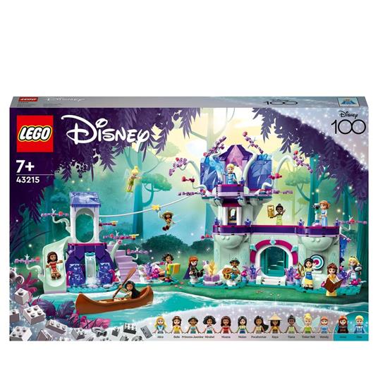 LEGO Disney 43215 La Casa sull'Albero Incantata con 13 Mini Bamboline di Principesse, Gioco per Bambini 7+, Set Disney 100