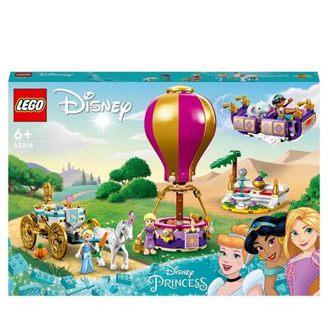 LEGO Disney Princess 43216 Il Viaggio Incantato della Principessa con Mini Bamboline di Cenerentola, Jasmine e Rapunzel