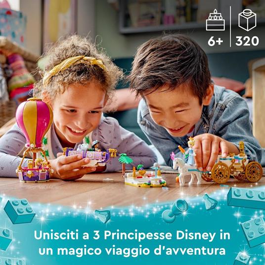 LEGO Disney Princess 43216 Il Viaggio Incantato della Principessa con Mini Bamboline di Cenerentola, Jasmine e Rapunzel - 2