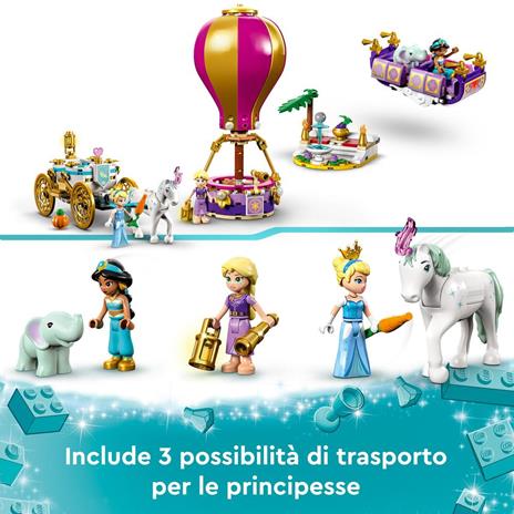 LEGO Disney Princess 43216 Il Viaggio Incantato della Principessa con Mini Bamboline di Cenerentola, Jasmine e Rapunzel - 4