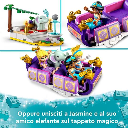 LEGO Disney Princess 43216 Il Viaggio Incantato della Principessa con Mini Bamboline di Cenerentola, Jasmine e Rapunzel - 8