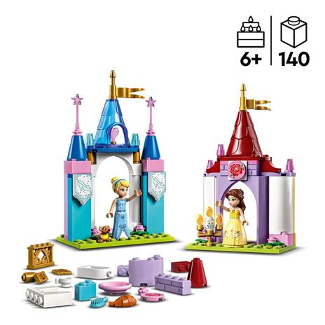 LEGO Disney Princess 43219 Castelli Creativi, Set con Castello Giocattolo, Belle e Cenerentola, Giochi da Viaggio per Bambini - 3