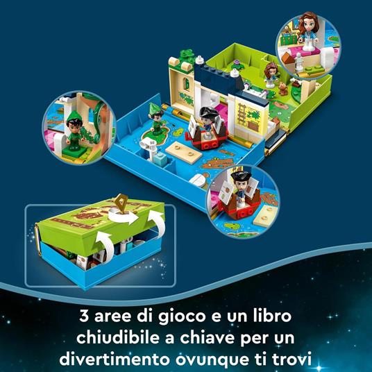 LEGO Disney Classic 43220 L'Avventura nel Libro delle Fiabe di Peter Pan e Wendy, Set Giochi da Viaggio per Bambini 5+ Anni - 3
