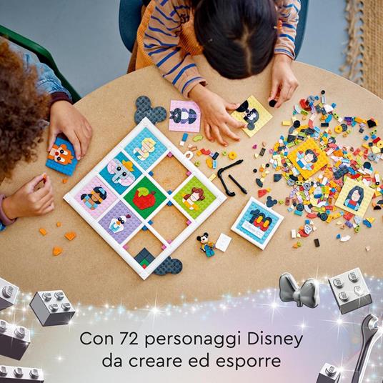 LEGO Disney 43221 100 Anni di Icone Disney, Set Arti e Mestieri con Personaggi, 72 Mosaici da Creare e Minifigure di Topolino - 4