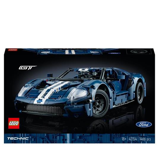 LEGO Technic 42154 Ford GT 2022, Kit Modellino di Auto da Costruire per Adulti, Supercar in Scala 1:12, Set da Collezione